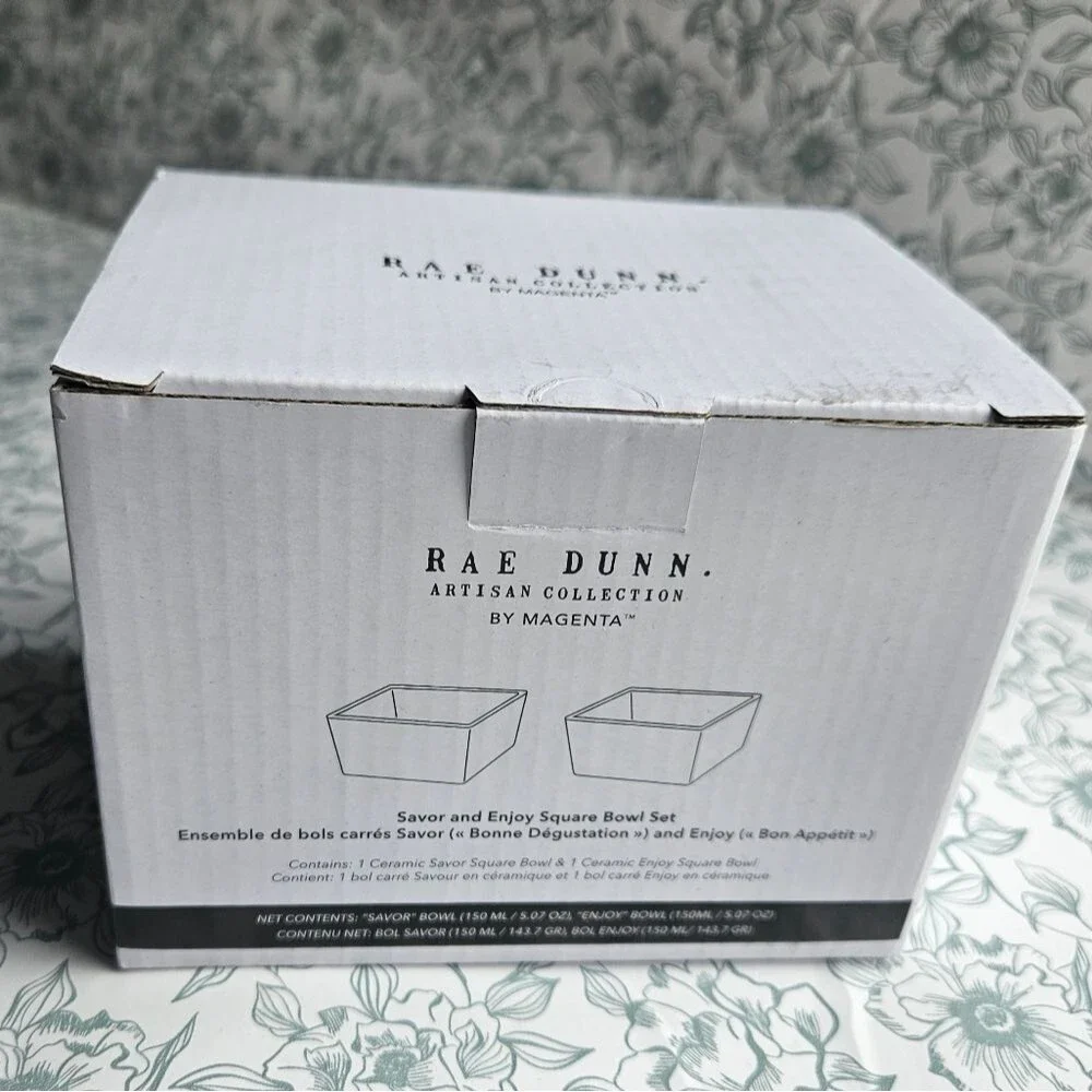 NIB Rae Dunn Savor and Enjoy Serving Dishes